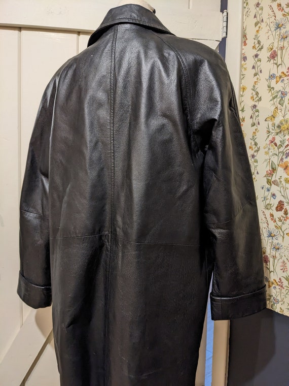 Longline Vintage Leather Jacket - image 4