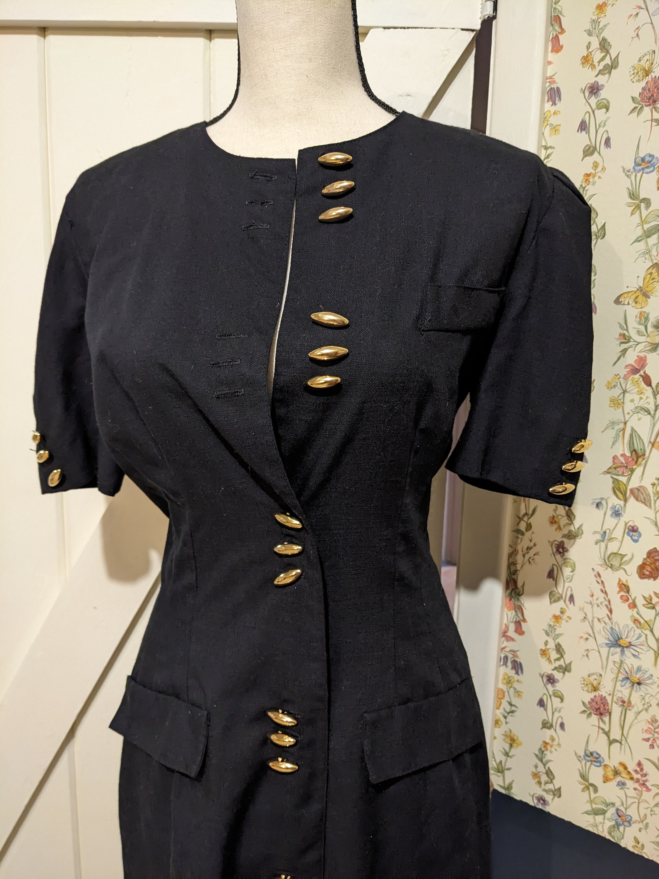 green emerald velvet dress Black Frill Detail Gold Button Front Shirt Dress  AX Paris