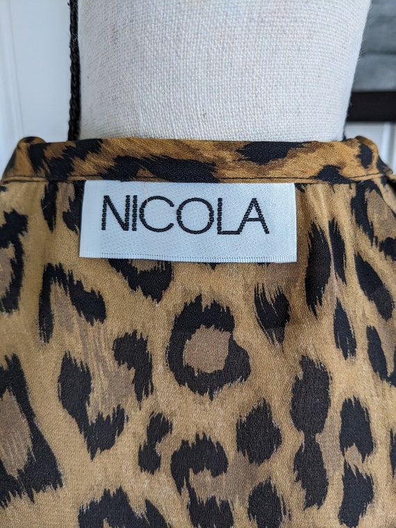 Vintage 90s Cheetah Print Button Up Top - image 5