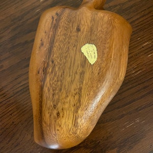 HandCarved Wooden Pepper Bowl image 3