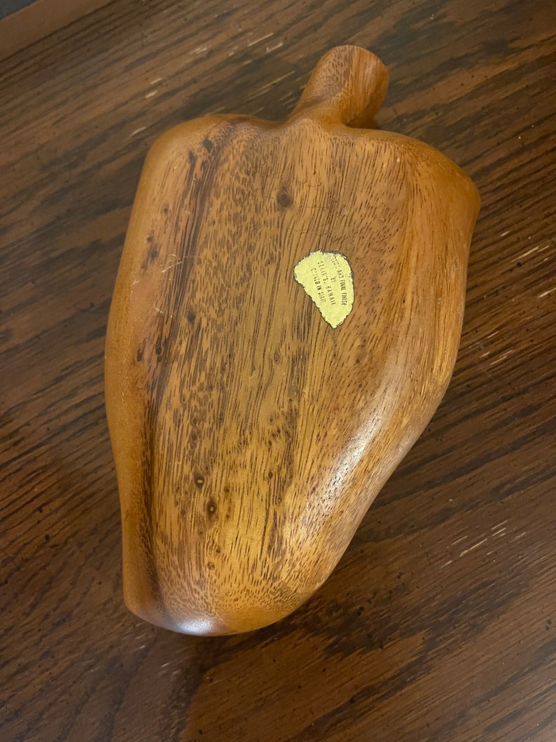 HandCarved Wooden Pepper Bowl image 3