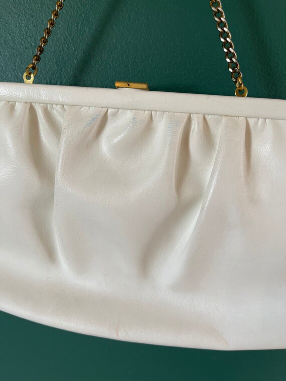 Vintage White Leather Purse - image 5