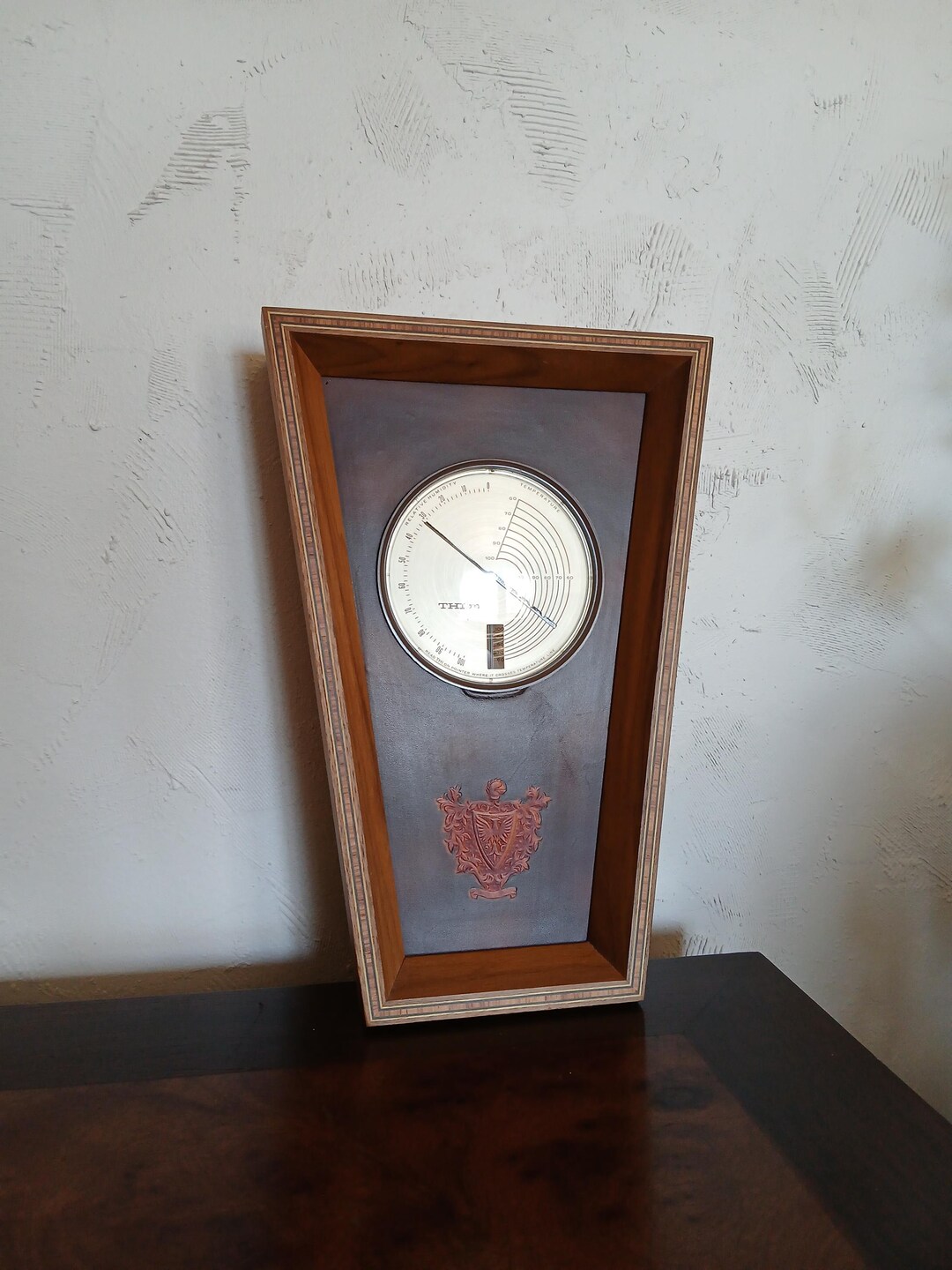Unique Barometer Unique Vintage Wood and Leather Barometer Weather Station Thi/m - Etsy