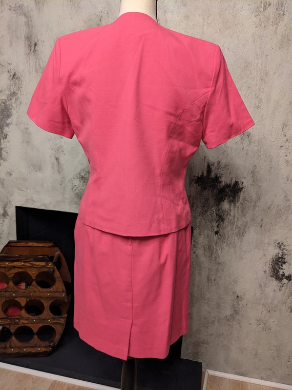 Pink Vintage 2 Piece Skirt Top Set - image 7