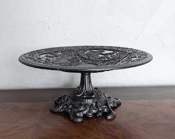 Vintage Robert Emig Mythical Figures Cast Iron Metal Pedestal Dish