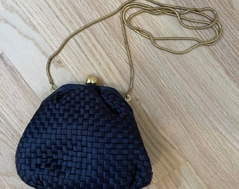 Vintage Navy Woven Purse