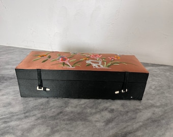 Vintage Silk Jewelry Box