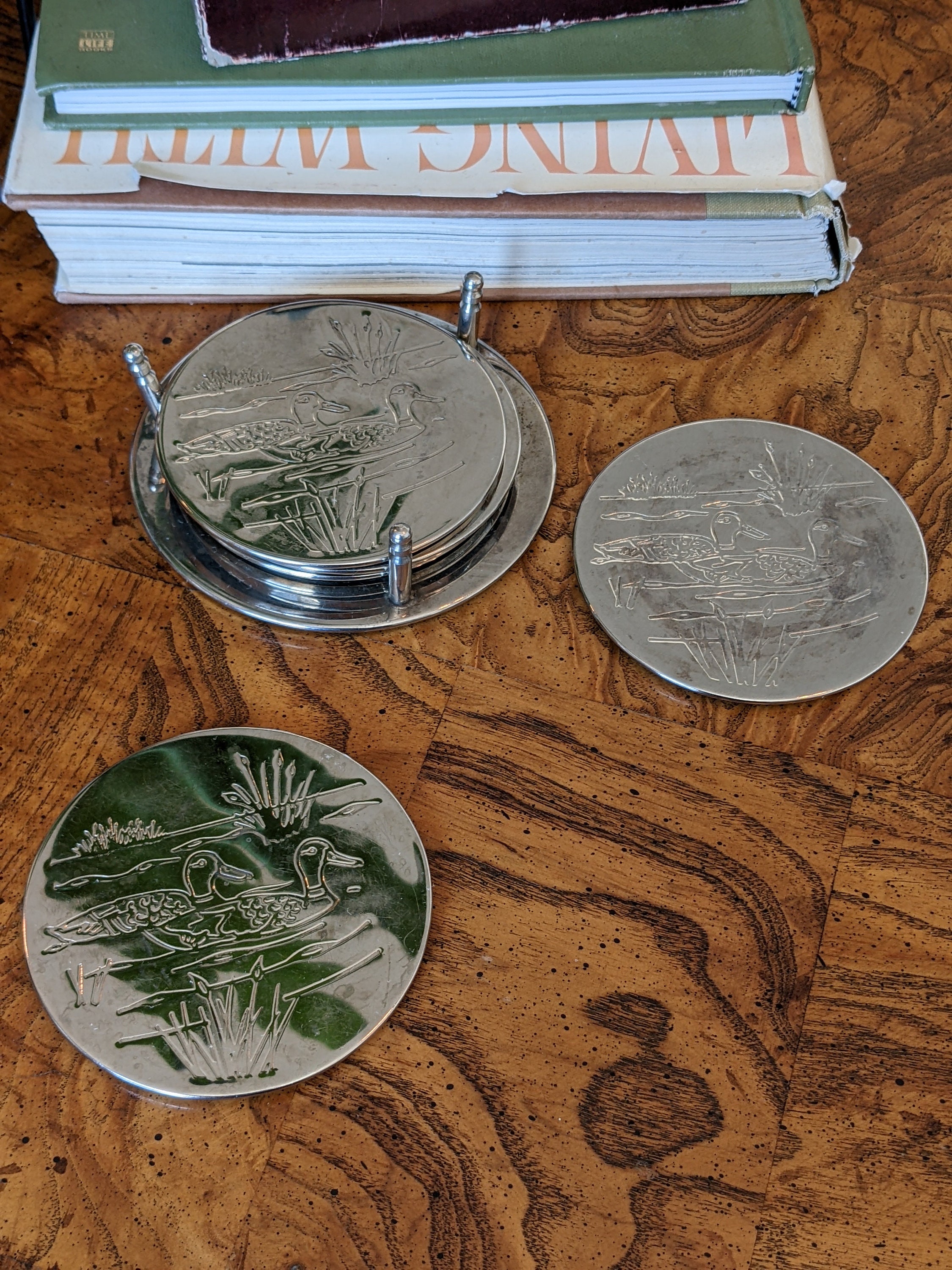 Ensemble De 6 Canards Et Sous-verres Vintage – Plaqué Argent – Franz – Bon état