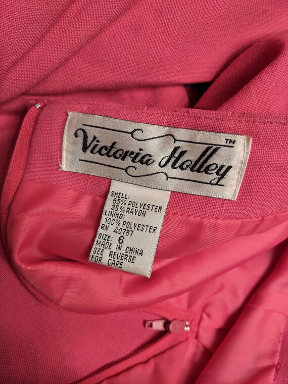 Pink Vintage 2 Piece Skirt Top Set - image 4