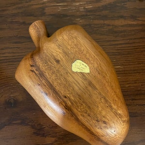 HandCarved Wooden Pepper Bowl image 2