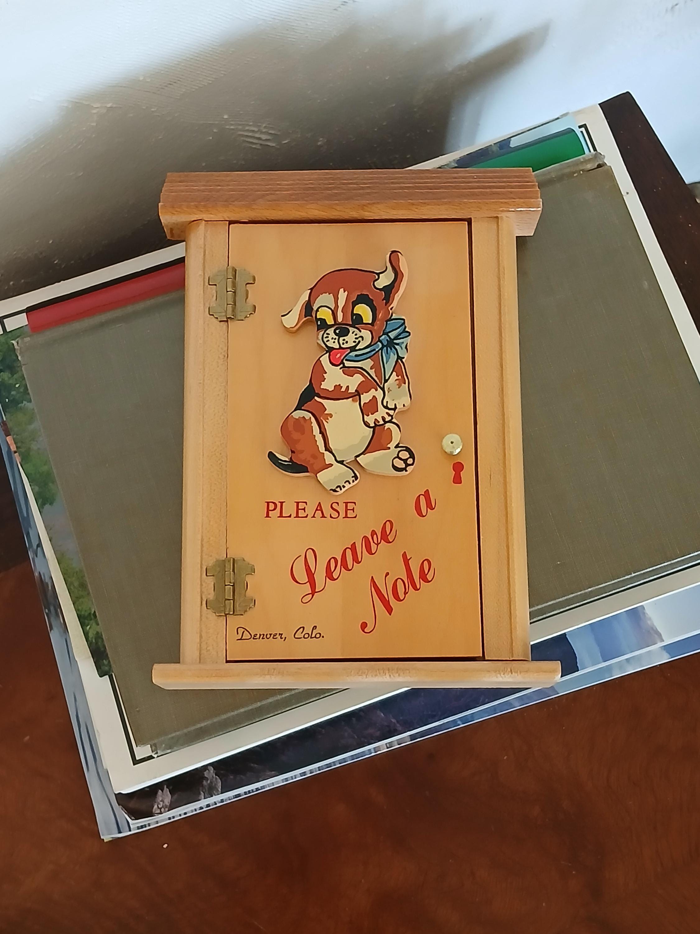 Vintage Wooden Leave a Note Cute Puppy Dog Note Pad Holder - Etsy