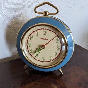 Vintage Metal Gibraltar Alarm Clock Japan Made