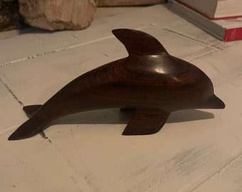 HandCarved Wood Dolphin