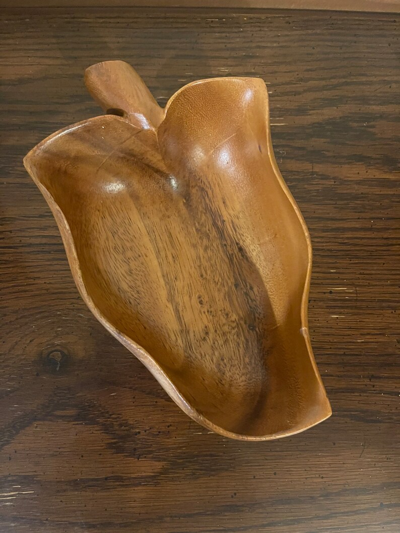 HandCarved Wooden Pepper Bowl image 1