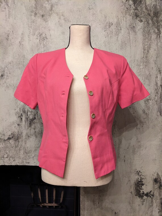 Pink Vintage 2 Piece Skirt Top Set - image 5