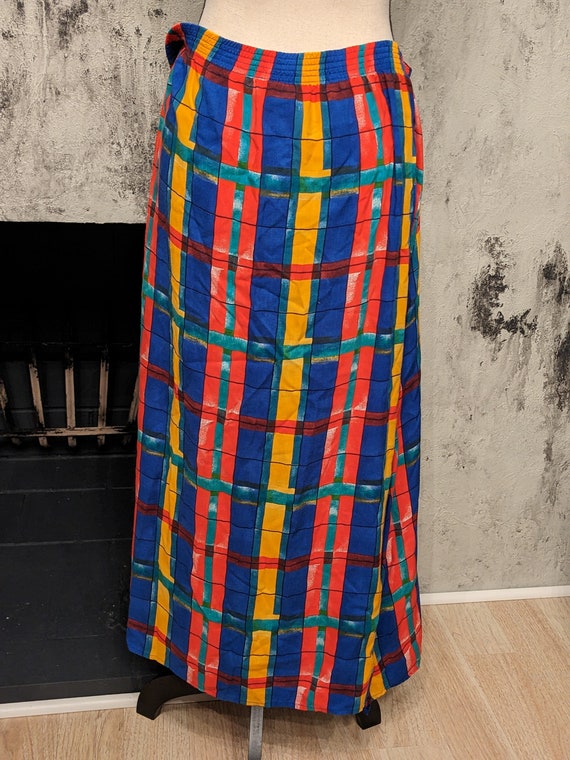 Multicolor Plaid Vintage Skirt - image 4