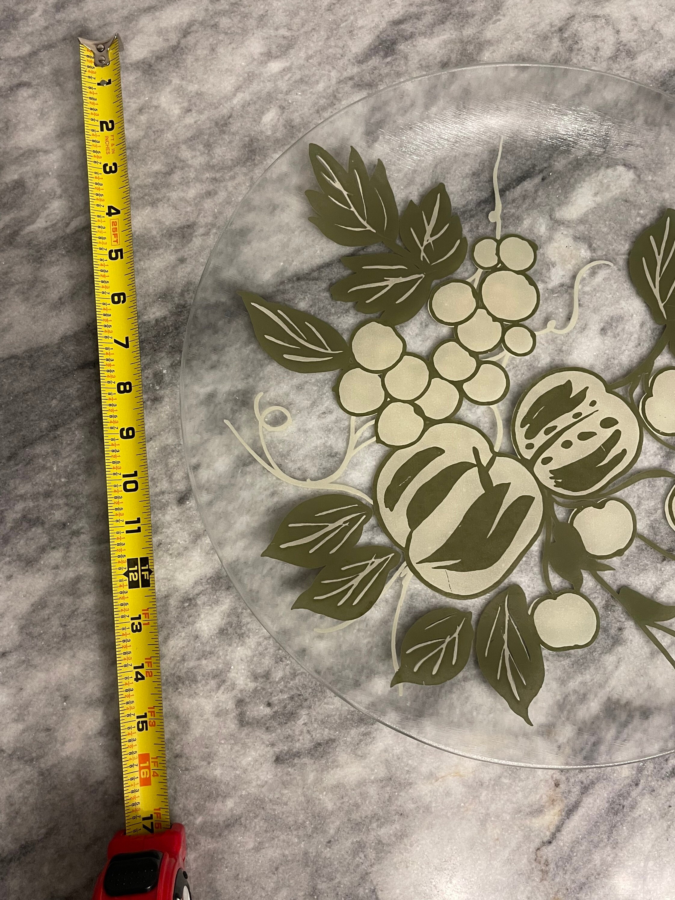 Vintage Glass Fruit Tray Etsy