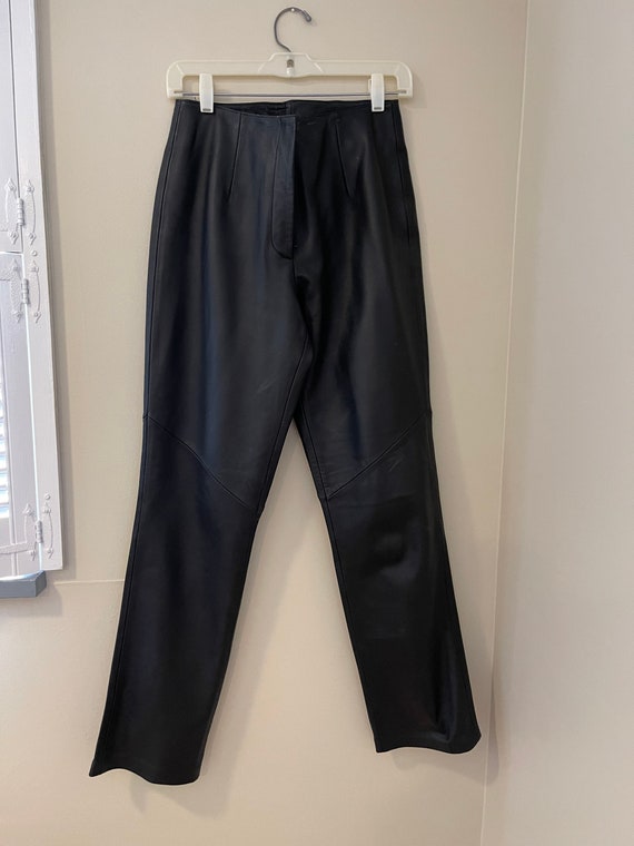 Vintage Leather High Waisted Pants - image 3