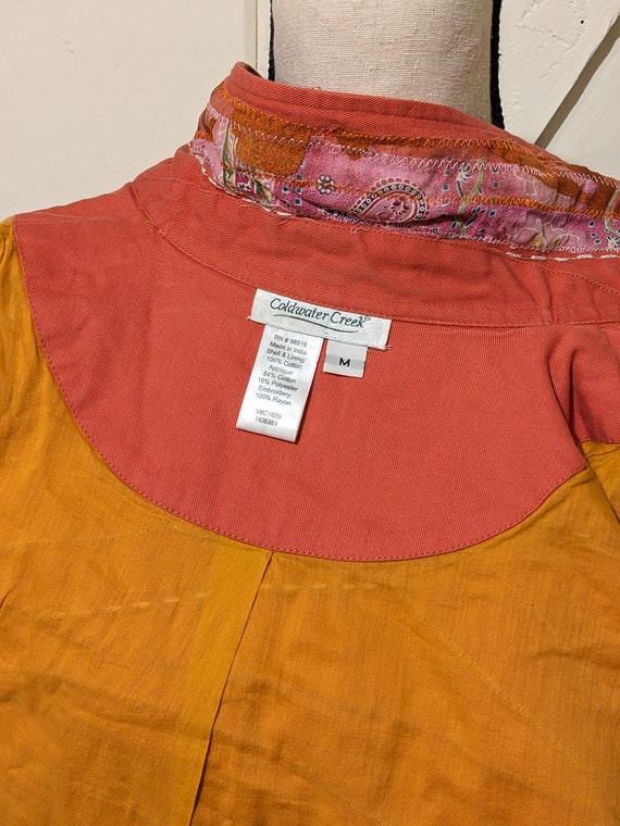 Pink Orange Yellow Fun Pattern Patchwork Jacket - image 7