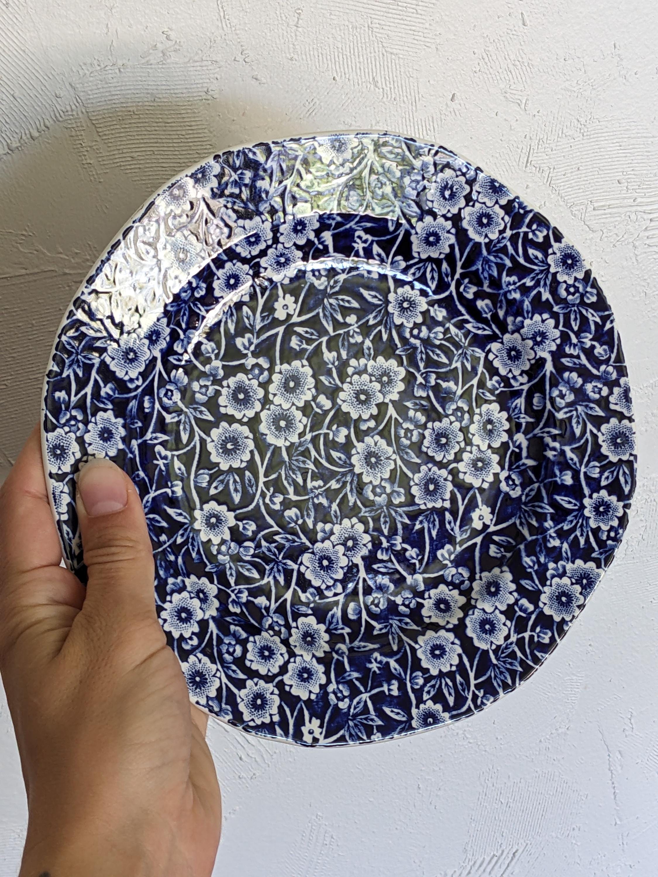 【新品・未使用】Burleigh ビクトリアンチンツ 19cmプレート　2枚組 ☆Burleigh バーレイ☆「ヴィクトリアン・チンツ」19cm プレートペア