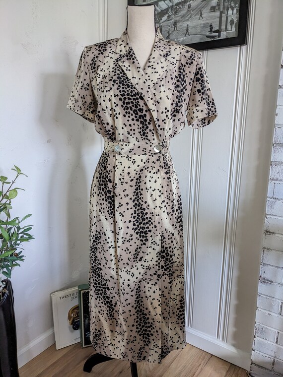 Early 2000s Robbie Bee Animal Print Wrap Style Midi Dress - Etsy