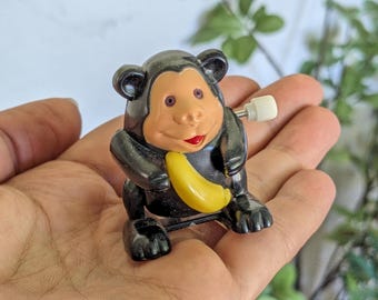 Vintage Monkey Wind Up Toy Working