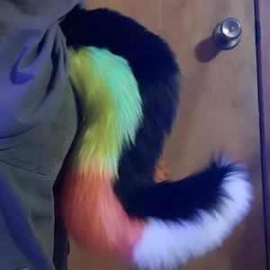 Candycorn fursuit tail