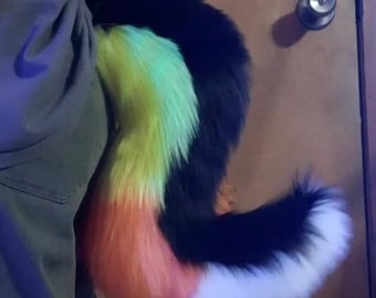 Candycorn fursuit tail
