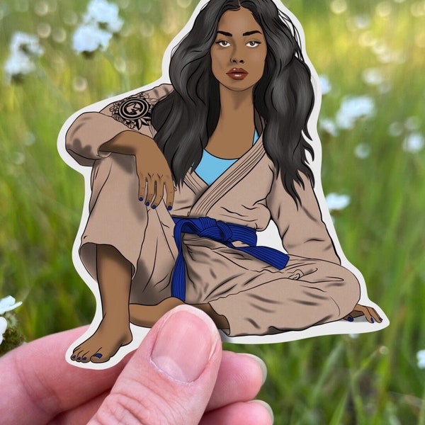 Jiu Jitsu Woman - Custom Sticker - bjj sticker