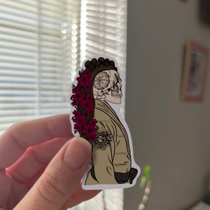 Lady Viking JiuJitsu sticker - Life From Death series - Customizable - select from 3 plant styles, gi color and belt rank