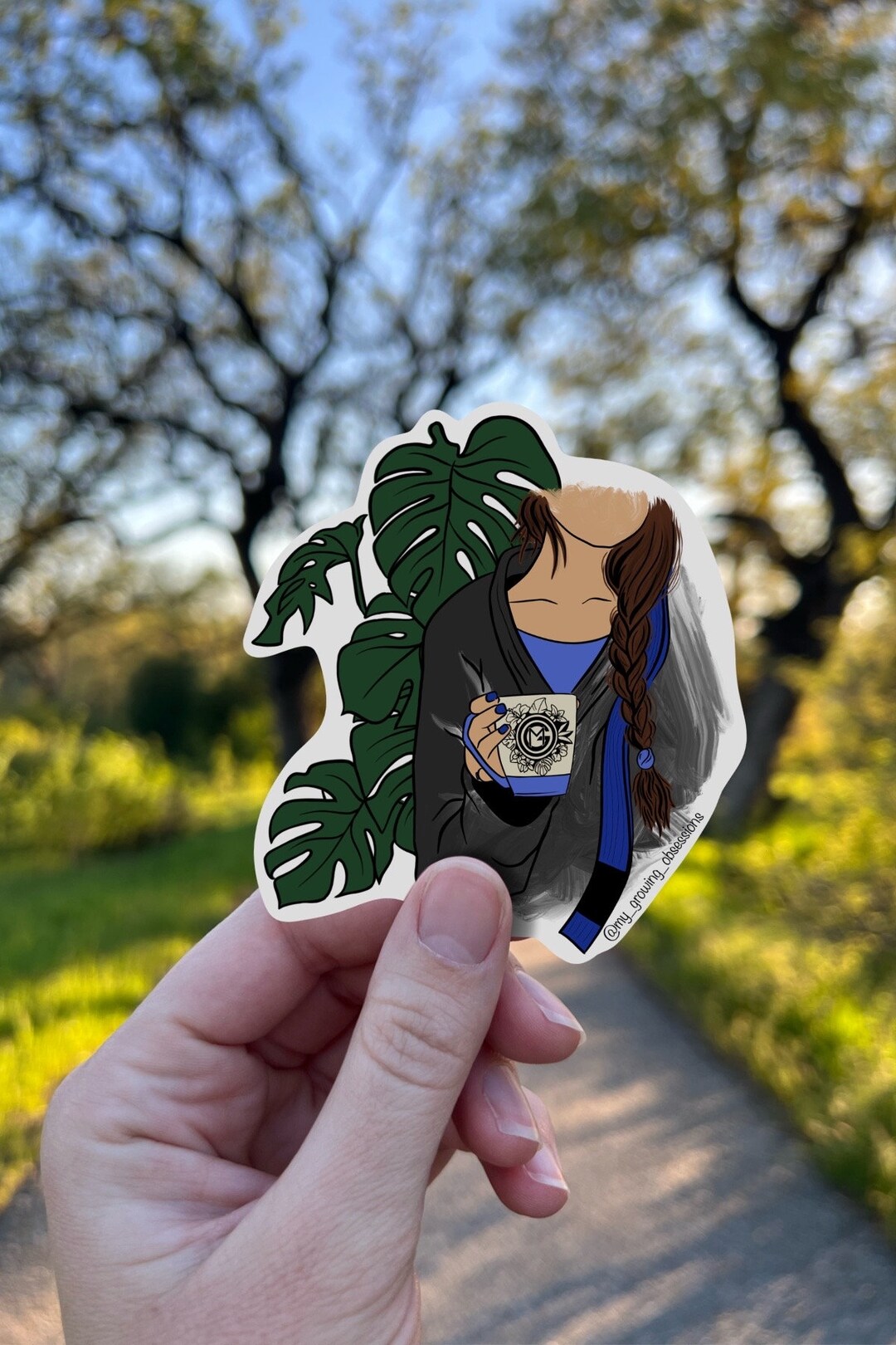 Sticker Combined Plants, Coffee, and Jiujitsu Sticker - All Three Passions Combined Into ...