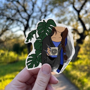 Plants, Coffee, and JiuJitsu sticker - all three passions combined into one mega sticker design!