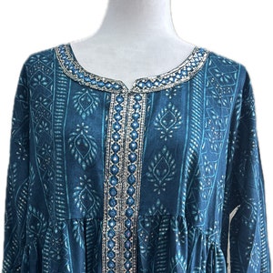High Quailty Rayon Kurti (Blue) | Kurti for women | Indian Kurti | Grand Indian Kurti | Indian Women Kurti