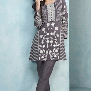 Indo Western dress with Embroidery | Salwar | Designer Indian Outfit