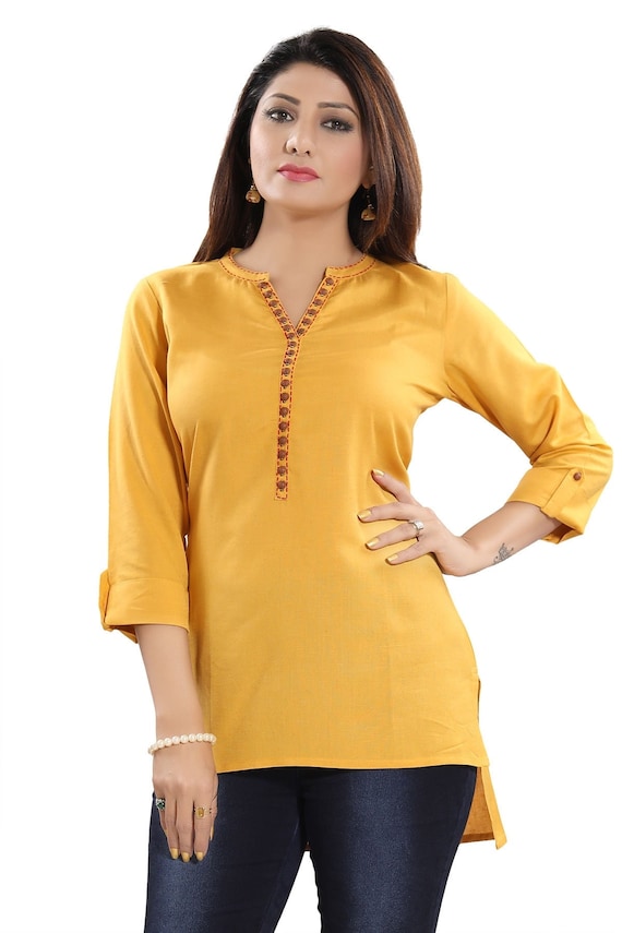 Cotton Rich Soft Camisole Long Knee Length Inner Kurti with High Side –  Indiankala4u