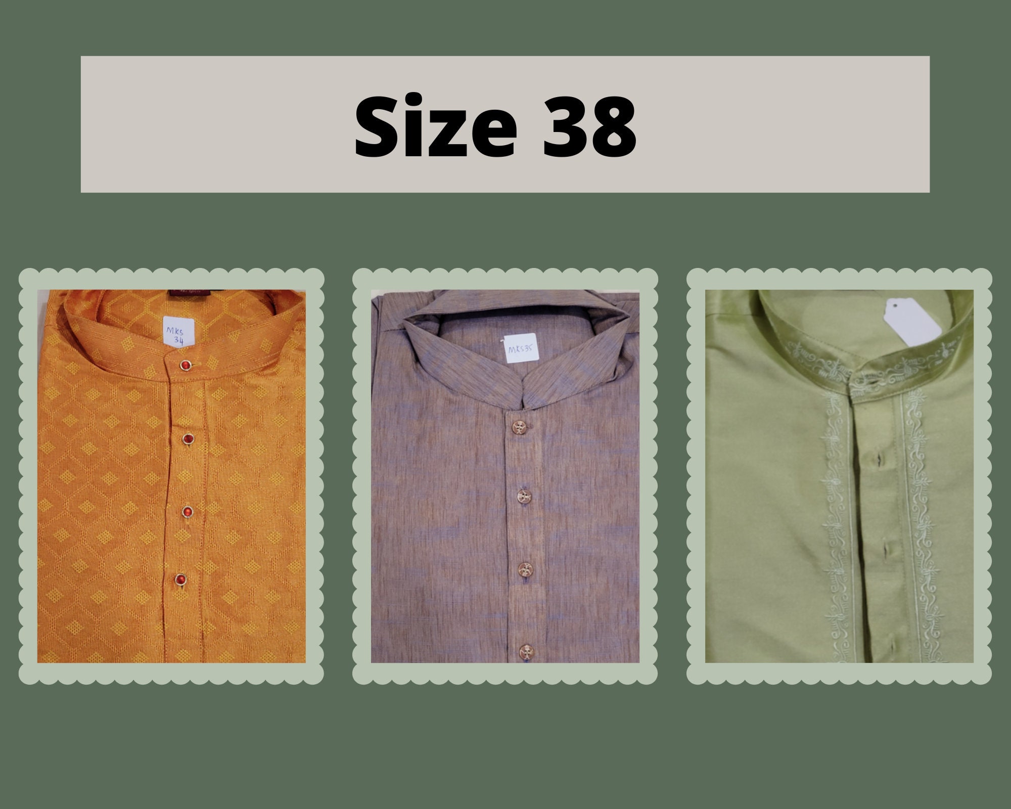 Size 38 Men's Silk Kurta Set Men's Traditional Kurta - Etsy