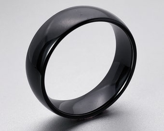 Classic black Zirconium ring