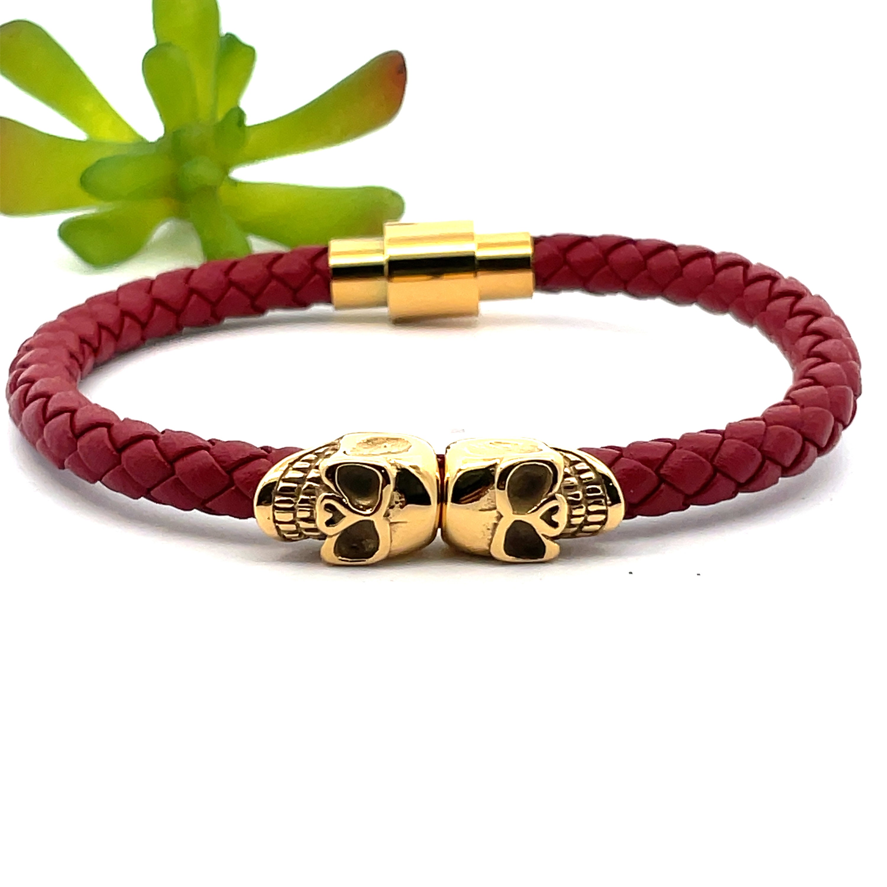 Twin Skull Bracelet - Etsy