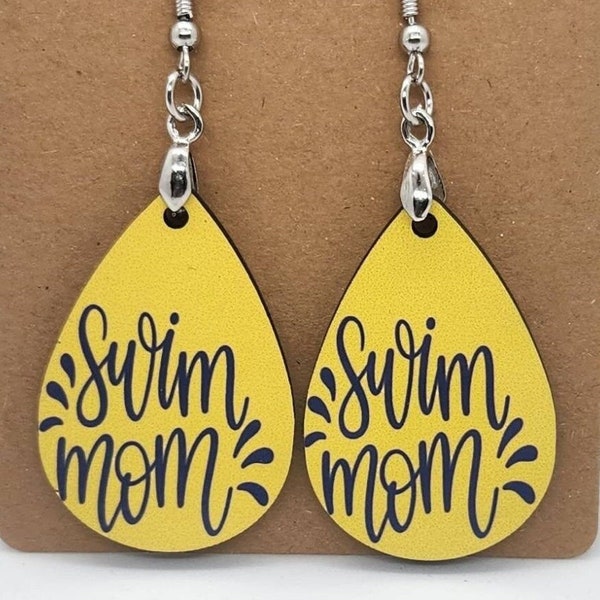 YELLOW Swim Mom Earrings