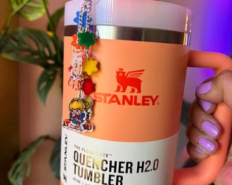 Rainbow B Straw Charm