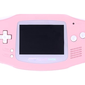 Pink & White Game Boy Advance | Backlit Screen | IPS | GBA | Chargeable USBC | Audio Amp