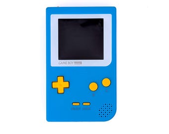 Blue & Yellow Game Boy Pocket | Backlit Screen | IPS | GBP