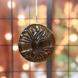 Tree of Life Suncatcher from an Upcycled Bottle