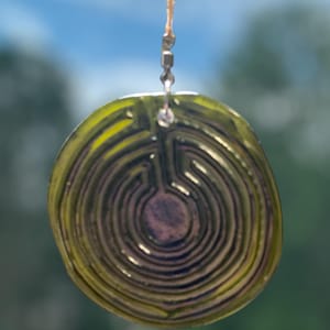 Labyrinth Suncatcher from an Upcycled Bottle