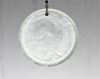 Honeycomb with Three Bees Recycled Bottle Bottom Suncatcher