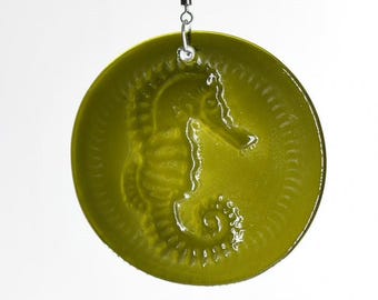 Seahorse Recycled Bottle Bottom Suncatcher