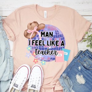 FICHIER NUMÉRIQUE | Téléchargement instantané | PNG | homme, je me sens comme un enseignant | Pays | Discothèque | Coquette | Tendance | Fichier de conception de chemise imprimable dtf