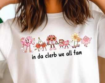 DIGITAAL BESTAND | Direct downloaden | PNG | In Da Clerb Valentijnsthema | Retro groovy-personages | Love Trendy populair afdrukbaar dtf-ontwerp