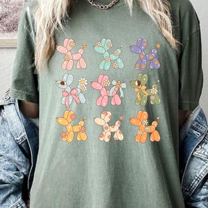 DIGITALE DATEI | Sofortdownload | PNG | Groovy Ballon Hunde | Retro | Blumen | Trendy | Druckbares Design für Shirts | dtf | Sublimation