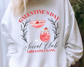 DIGITAAL BESTAND | Direct downloaden | PNG | Galentijnsdag | Sociale club | Valentijnsdag | Girls Gang | Afdrukbaar ontwerp voor dtf-subshirts